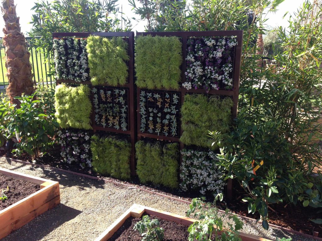 custom flower and plant wall