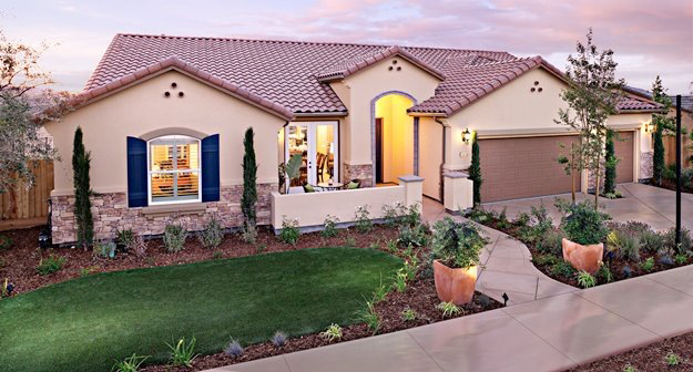 custom model home landscaping